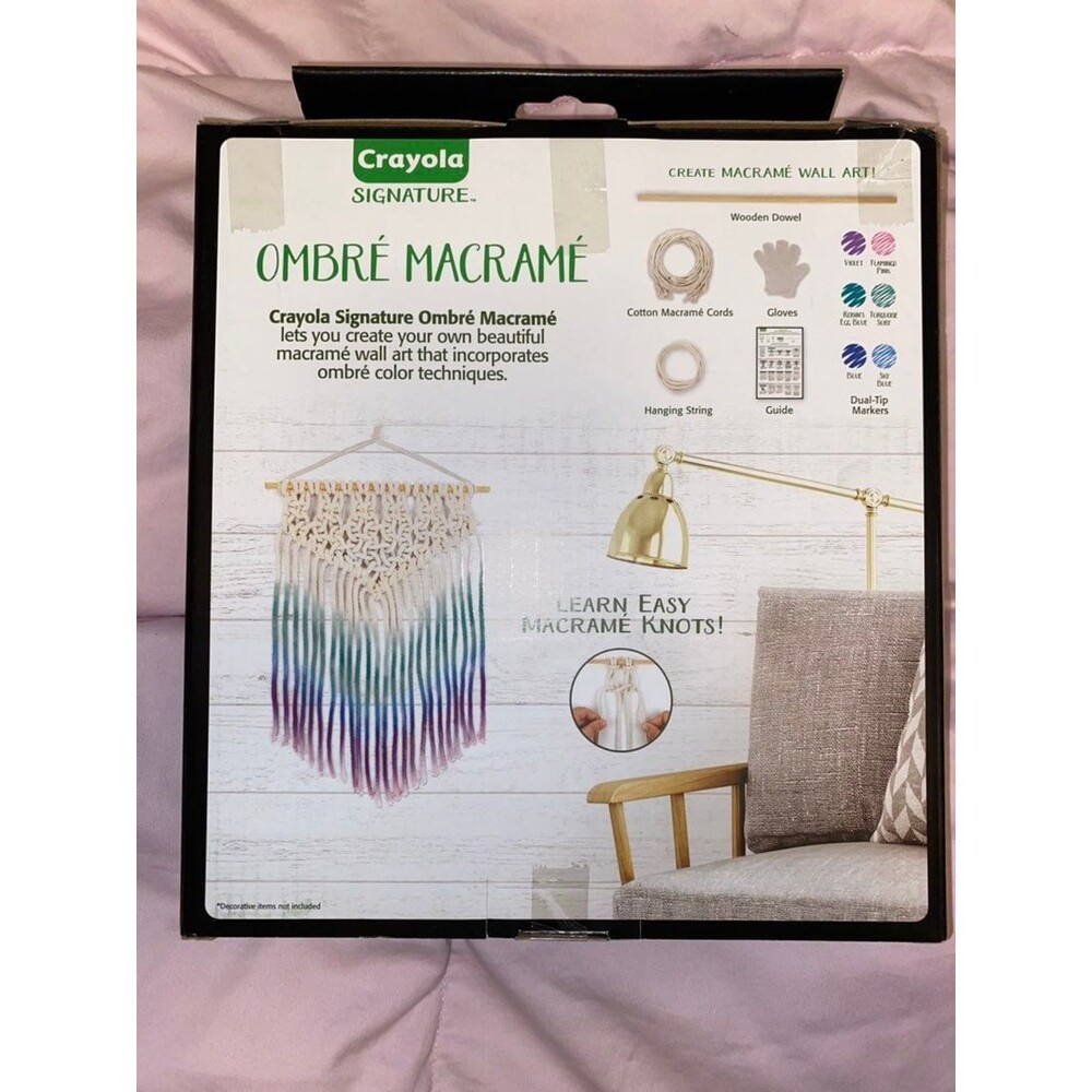 Crayola Make Your Own Ombre Macrame Kit Arts and Crafts Girl Gift Teen Tween - Picture 2 of 6